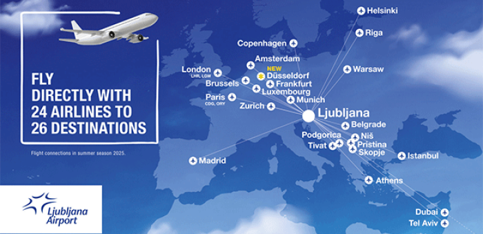 24 carriers land at Ljubljana Airport